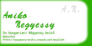 aniko negyessy business card